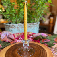 Taper Swirl Beeswax Candle