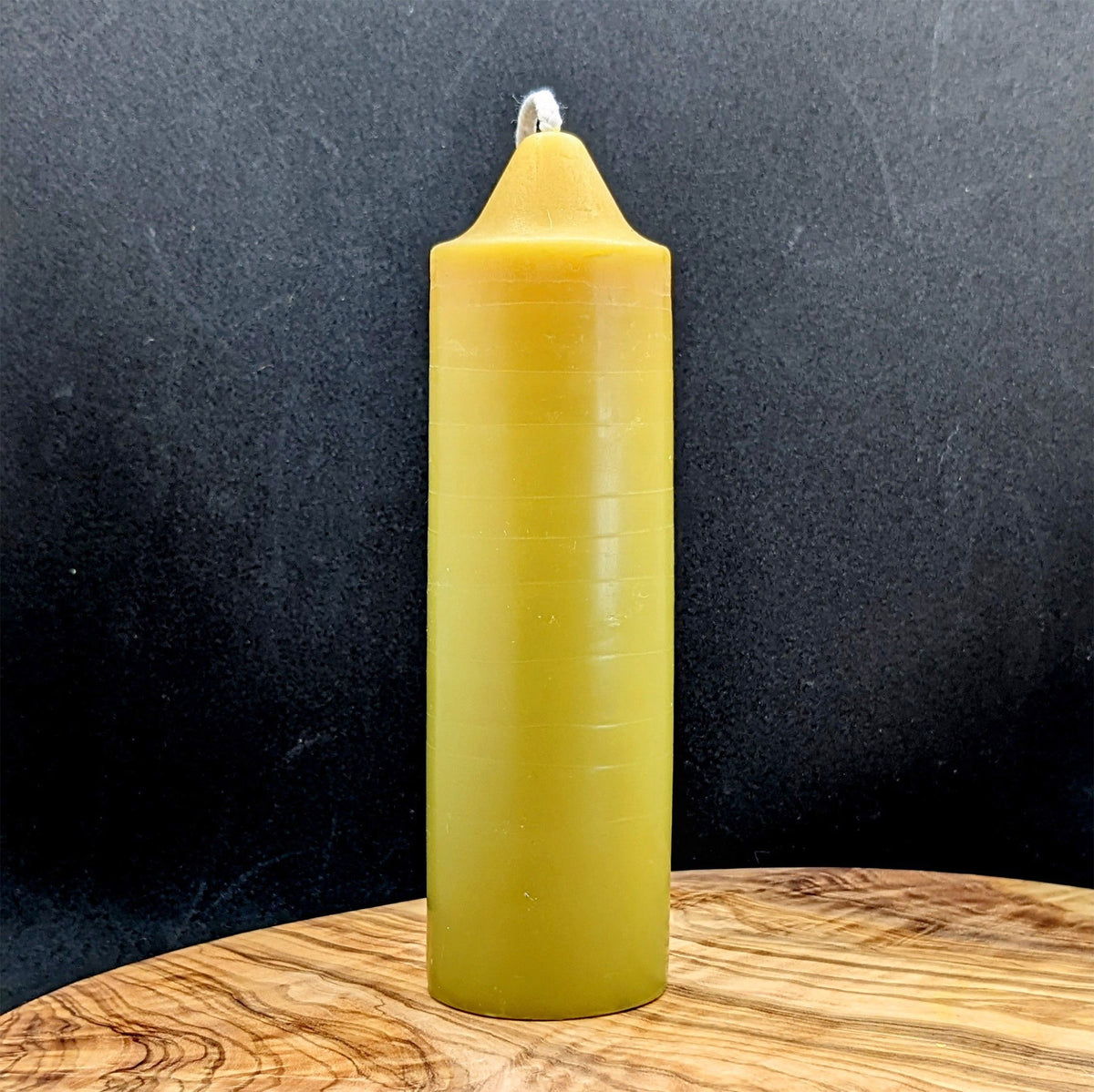 Ombre series beeswax taper candle hand dipped in green 6" tall 1.75"wide .