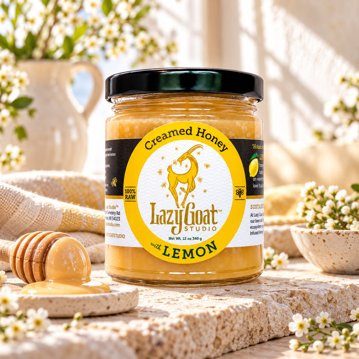Lemon Creamed Honey - Euro Style by Lazy Goat Studio, 12oz